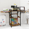 PUNCIA 3 Tier Movable Heat Press Table - Foldable Heavy Duty Stand