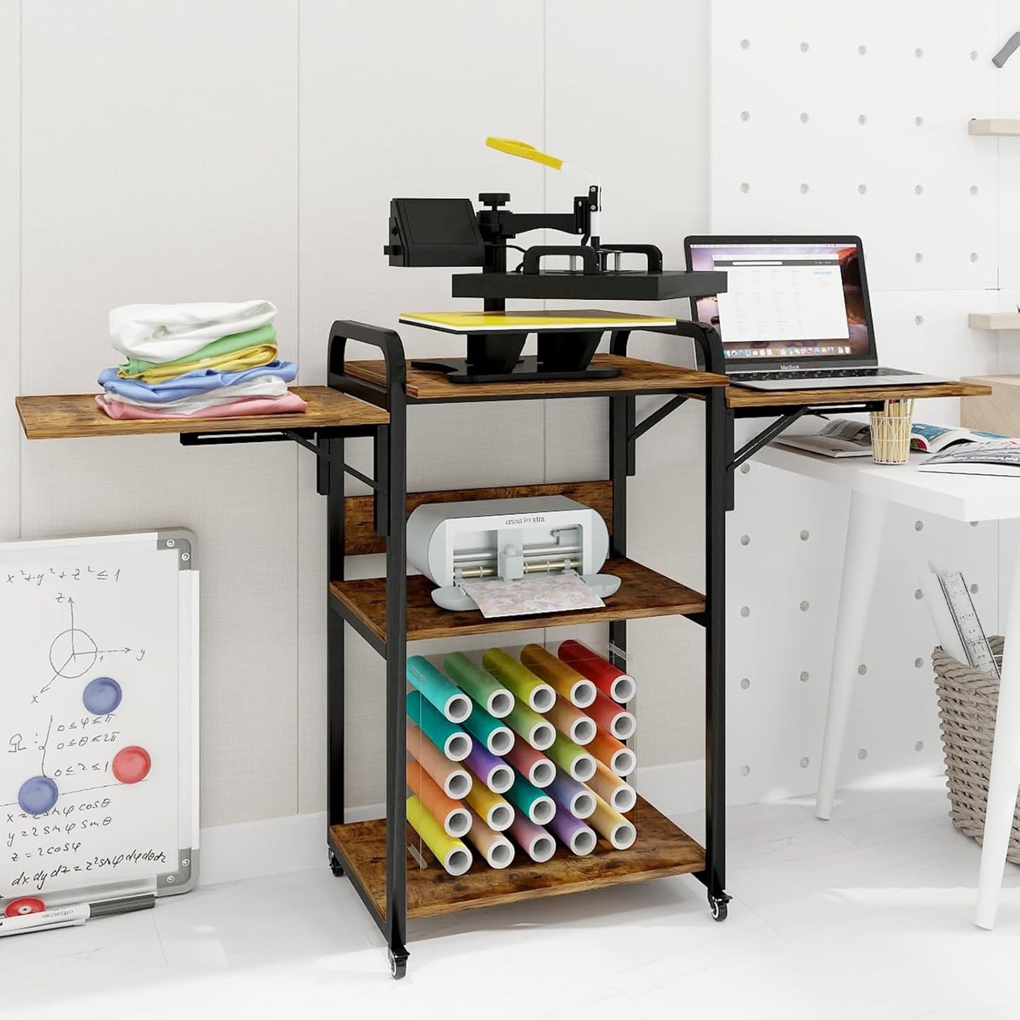PUNCIA 3 Tier Movable Heat Press Table for DIY Projects