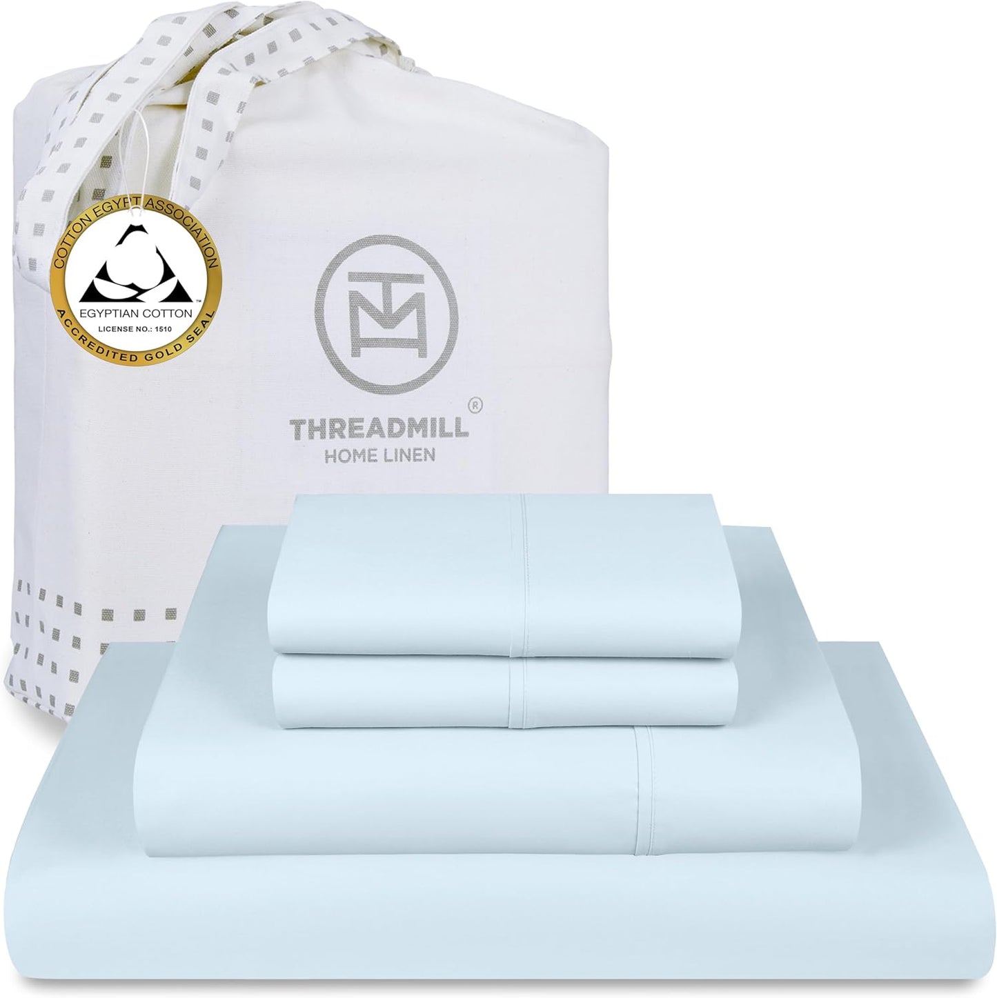 Threadmill Egyptian Cotton King Size Sheets Set for Comfort