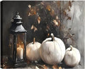 Framed Autumn Pumpkin Painting Prints on Canvas 24x36in - Seasonal