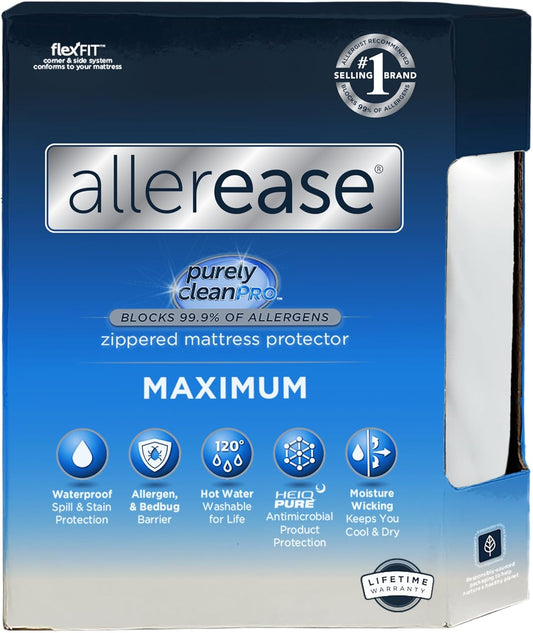 AllerEase Waterproof Mattress Protector for Maximum Allergy Relief
