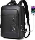 Leather Laptop Backpack for Men Fit 15.6 in Laptop - Waterproof Work