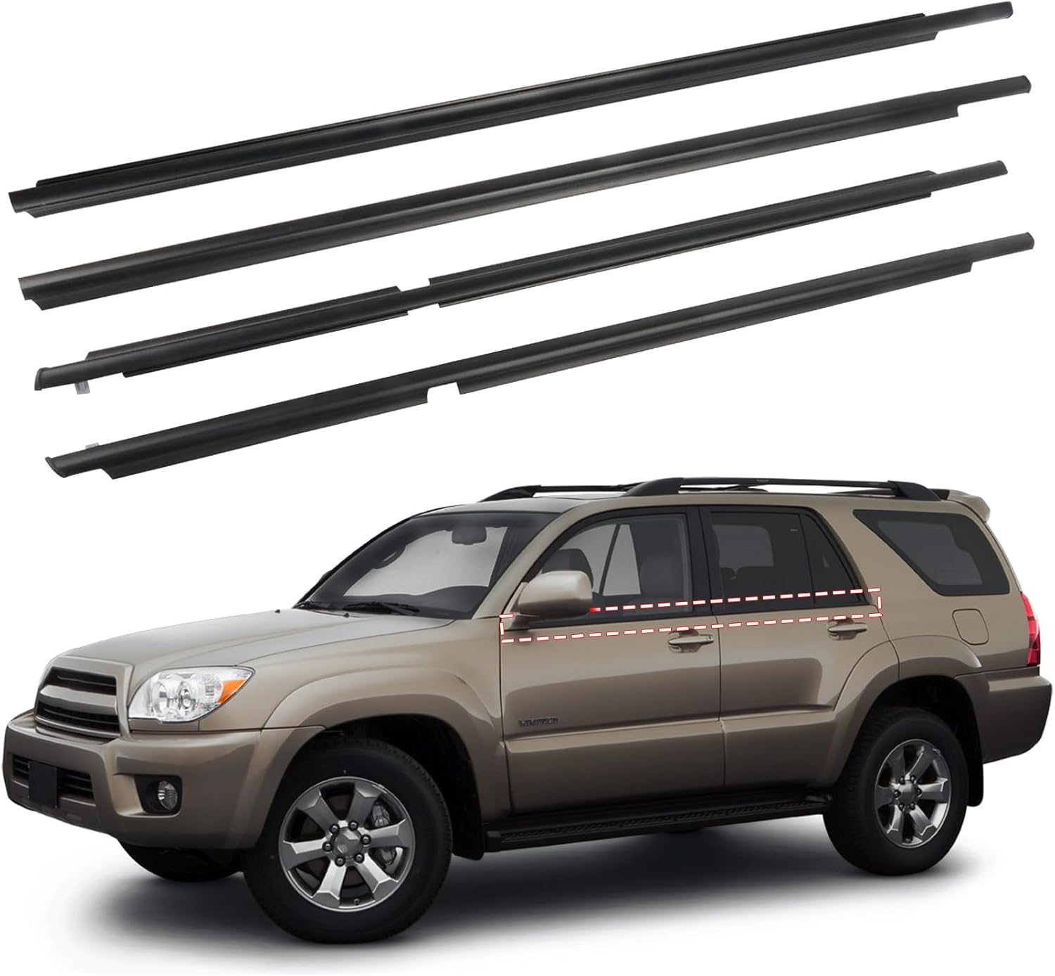 Window Molding Trim Seal for 2003-2009 Toyota 4Runner
