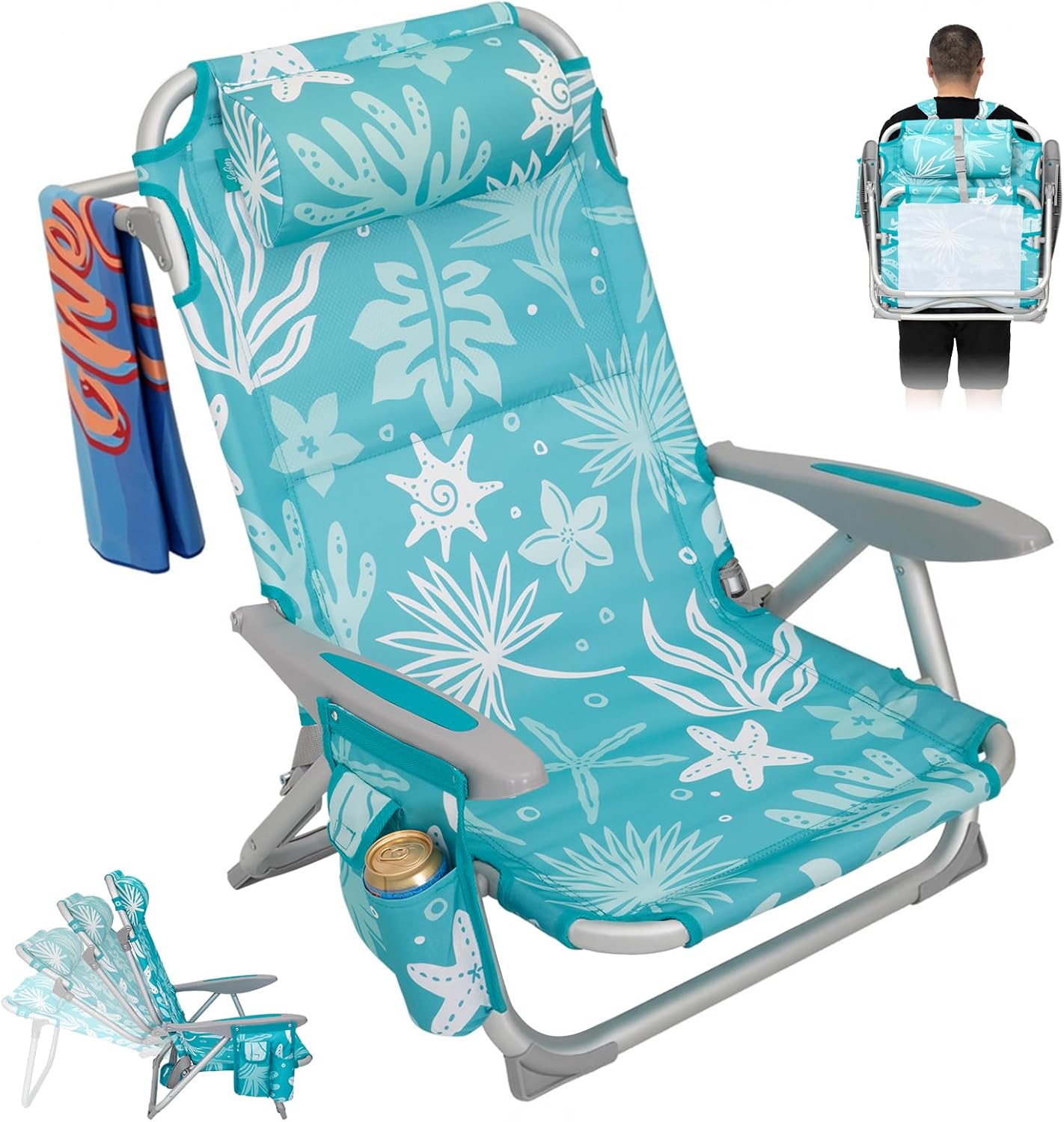 WEJOY Beach Chair for Adults - Lightweight, Adjustable, Durable