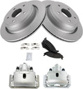 TRQ Rear Brake Pad & Rotor Kit Compatible with 2007-2018 Vehicles