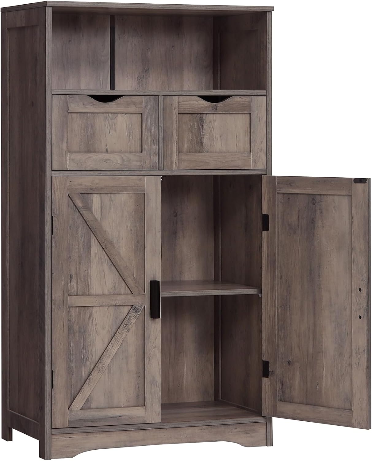WEENFON Storage Cabinet with Adjustable Shelf & Barn Doors
