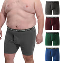 Men's Big and Tall Boxer Briefs 4-Pack - Cotton Stretch Comfort