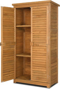 Outvita Outdoor Storage Cabinet 63in Wooden Garden Shed - Vertical