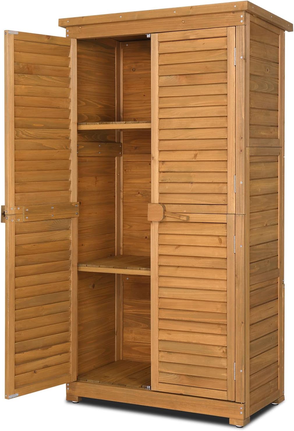 Outvita Outdoor Storage Cabinet: Durable 63in Garden Shed