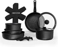 Country Kitchen Cookware Set with Removable Handle - Stackable
