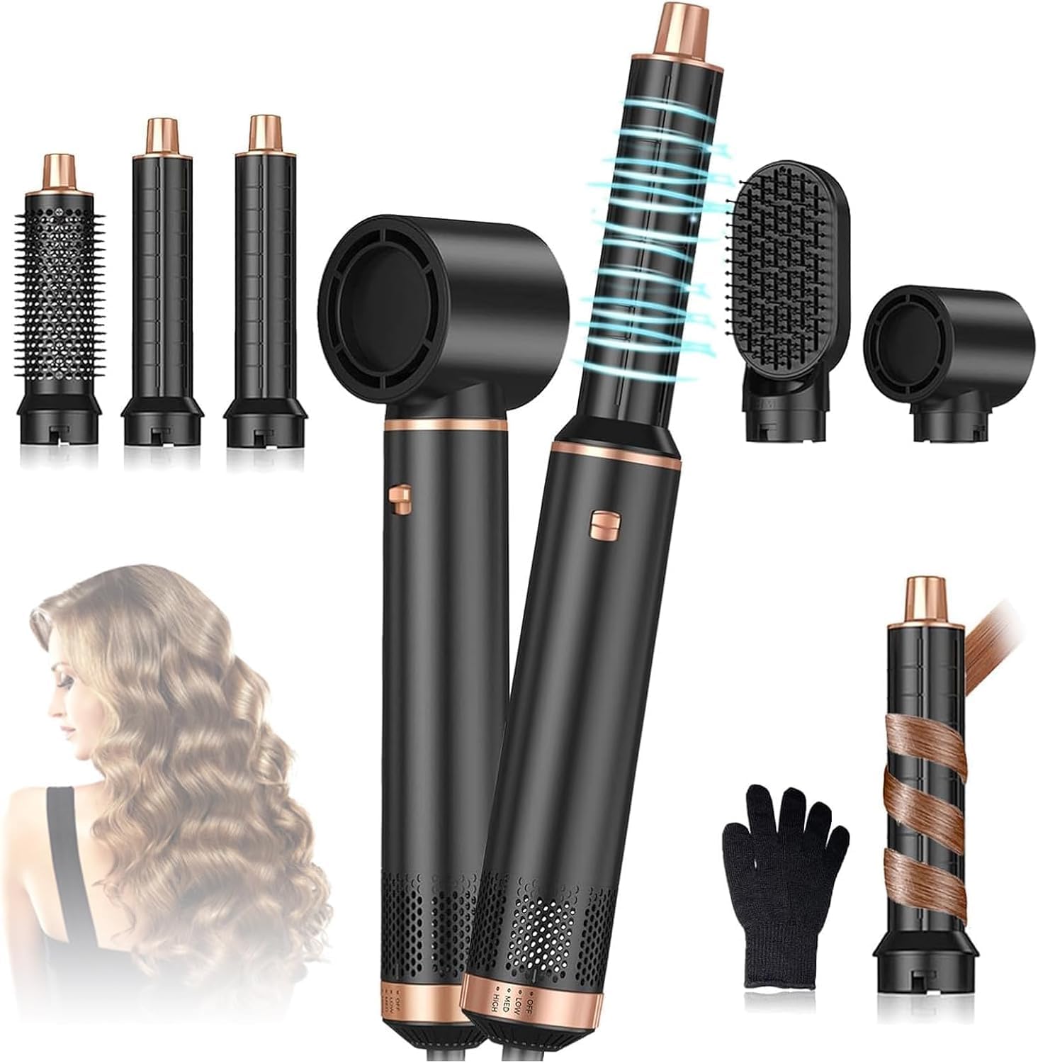 5-in-1 Detachable Hot Air Styler - KUNIJIWA