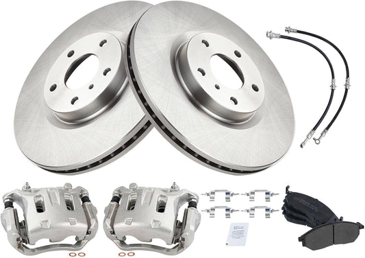 TRQ Front Brake Pad & Rotor Kit for 2011-2014 Nissan Murano