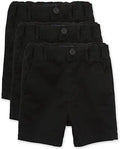 Baby Boys Stretch Chino Shorts 3-Pack - Easy Fit & Adjustable