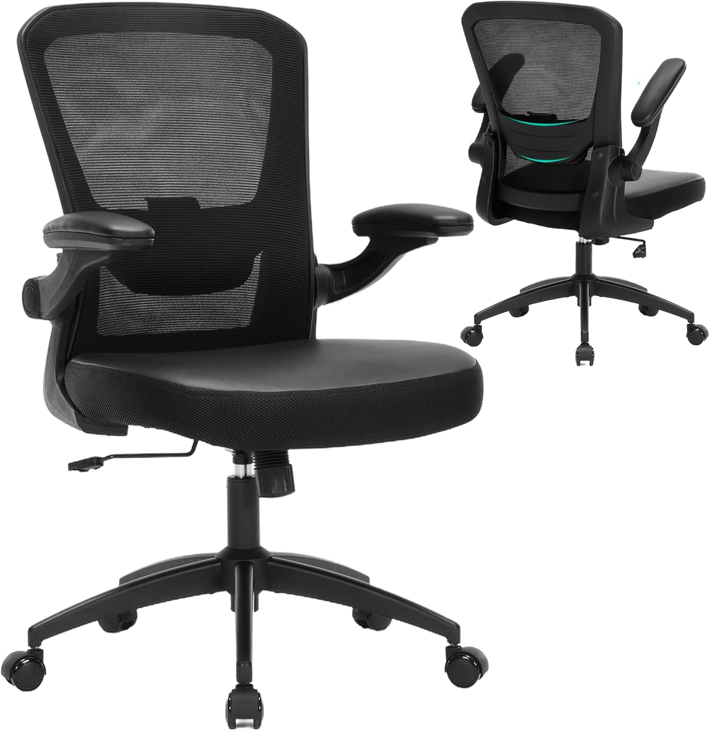 Comfortable Ergonomic Desk Chair - Lumbar Support, Swivel Wheels