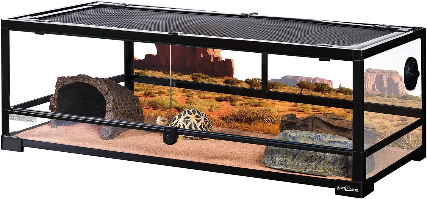 REPTI ZOO 35 Gallon Reptile Tank with Front Opening Design
