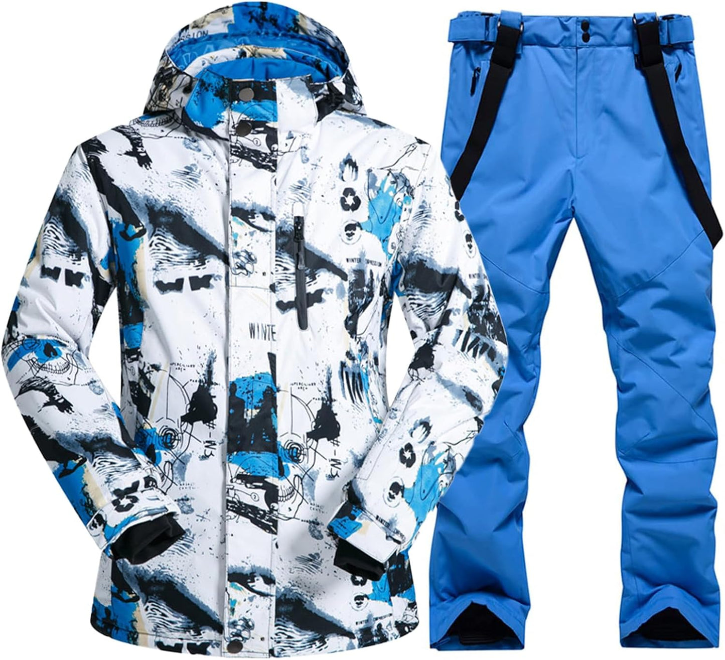 GS SNOWING Men's Weatherproof Snowsuit Set