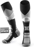 Ski Socks 2-Pack for Men - Thick Thermal Knee-high Cold Weather Socks