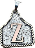 Handmade Cow Tag Copper Initial Necklace - Hand Engraved Personal
