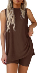 PRETTYGARDEN 2 Piece Summer Lounge Shorts Set (Style 37L6)