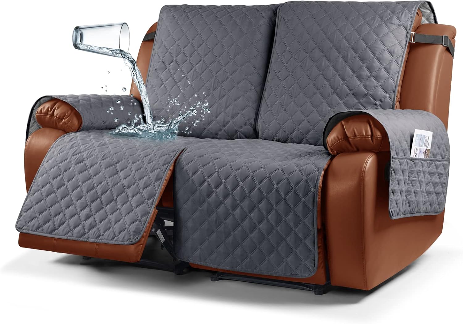 Ruaozz Waterproof Recliner Sofa Cover for 2 Seater Couches