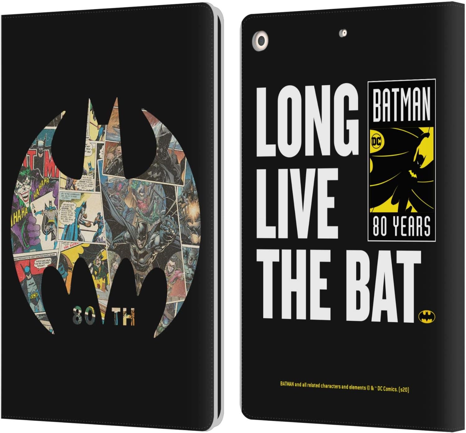Batman DC Comics 80th Anniversary Leather Wallet Case for iPad