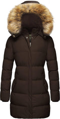 WenVen Women's Winter Thicken Puffer Coat with Removable Hood