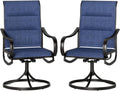 PHI VILLA Patio Swivel Dining Chairs Set of 2 for Outdoor Use