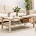 Giantex 2-Tier Coffee Table: Rustic Storage Charm