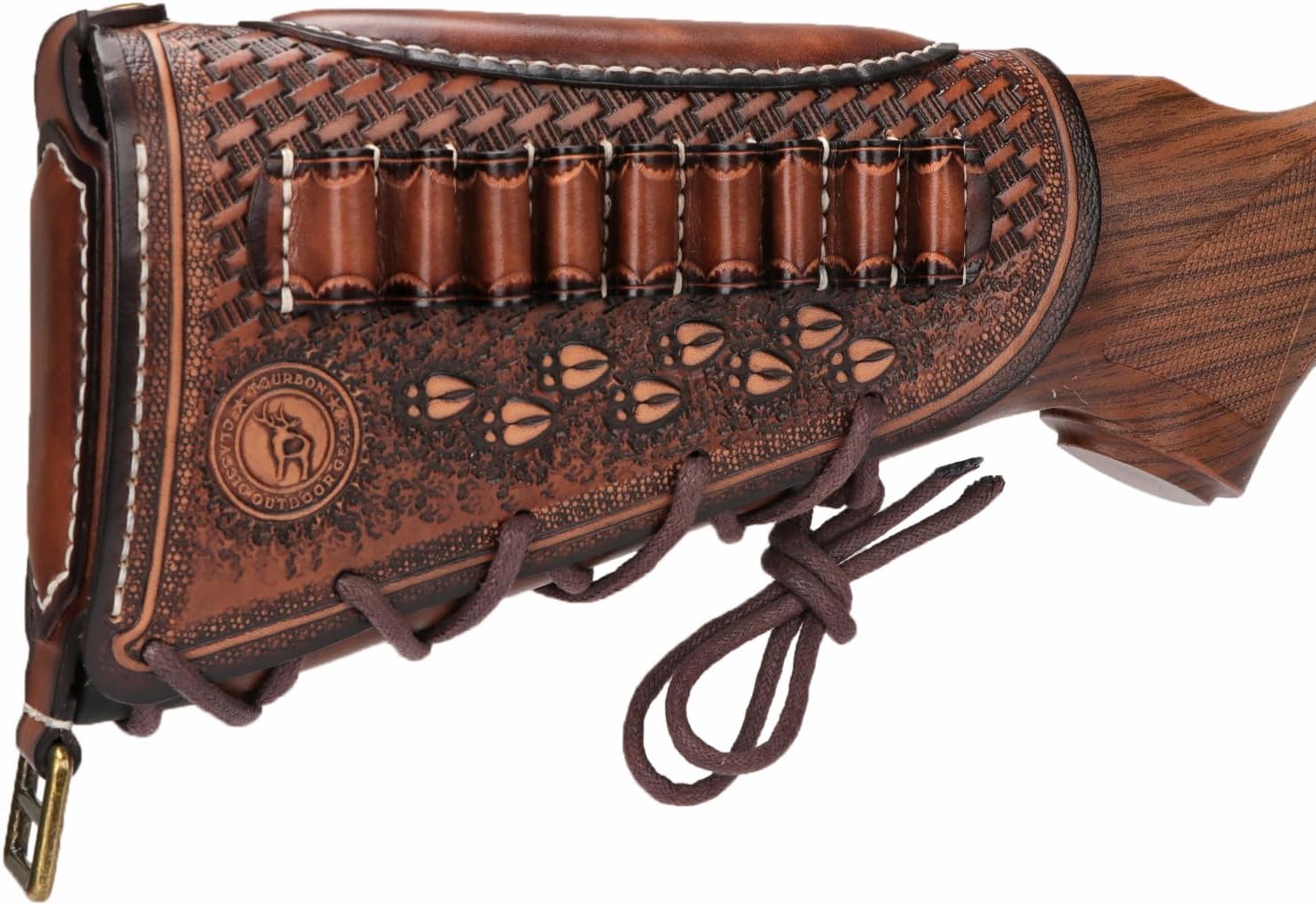 TOURBON Vintage Leather No Drill Cheek Rest for Shooting