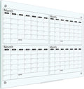 Glass Whiteboard Calendar 36 x 24 - 4 Month Wall Planner