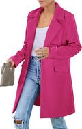 Women's Long Blazer Jacket - Mid-Length Loose Fit Work Blazer