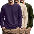 Ficerd 3 Pack Men's Big and Tall Long Sleeve Cotton Tee - Oversize you