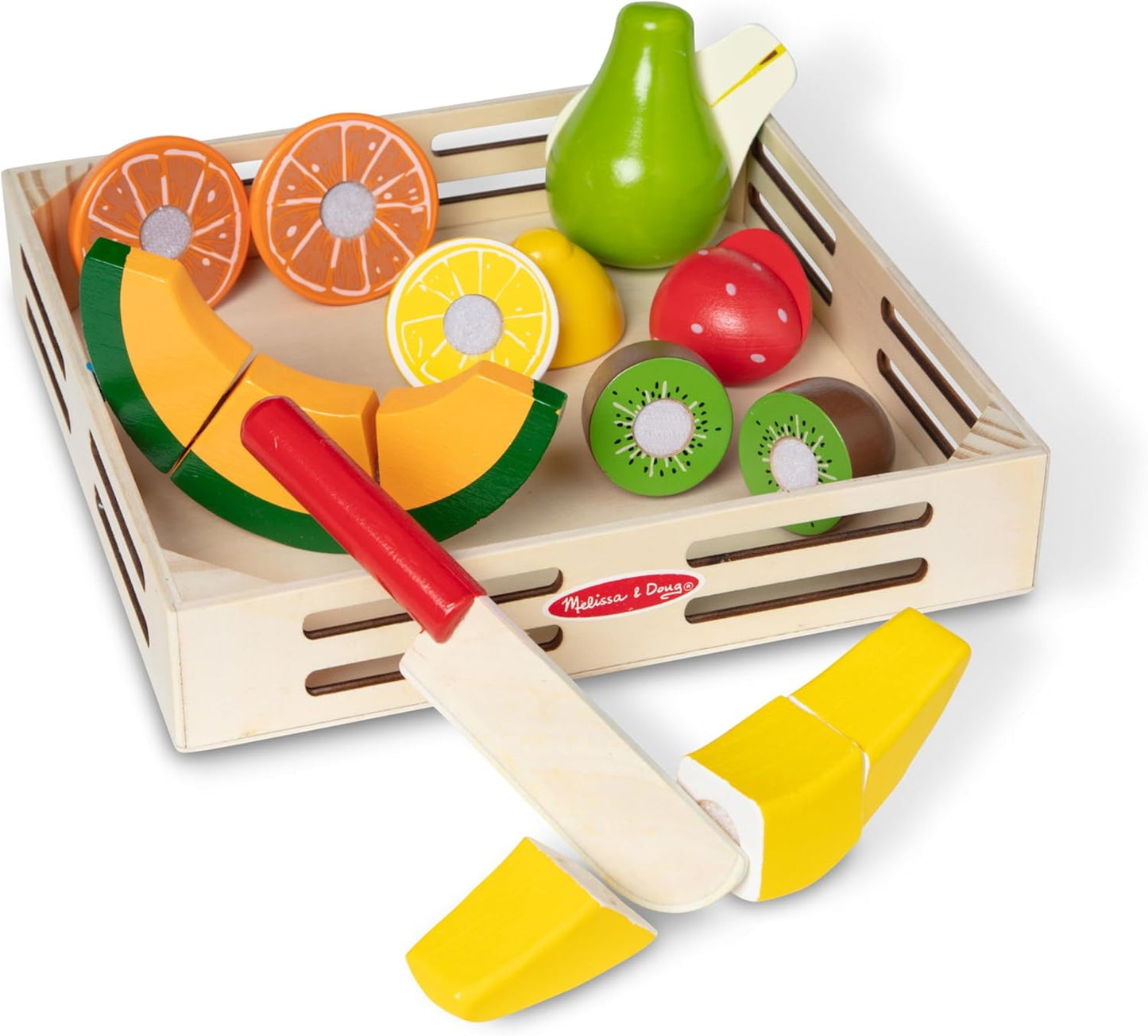 Wooden Cutting Fruit Set - Pretend Play Kitchen Accessory