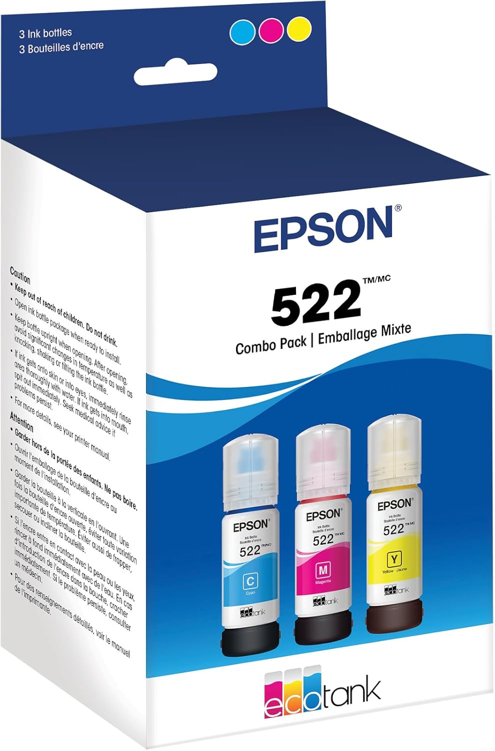 EPSON 522 EcoTank Ink Combo Pack - Vivid Colors & Ultra Capacity!