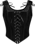 Scarlet Darkness Renaissance Corset Top - Velvet Overbust Bustier