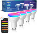 Lepro BG1 AI GU10 Smart Bulb - RGBCW Dimmable Color Changing 4 Pack