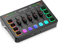 IXTECH Gaming Audio Mixer 4 Channel Soundboard - Compact RGB PC