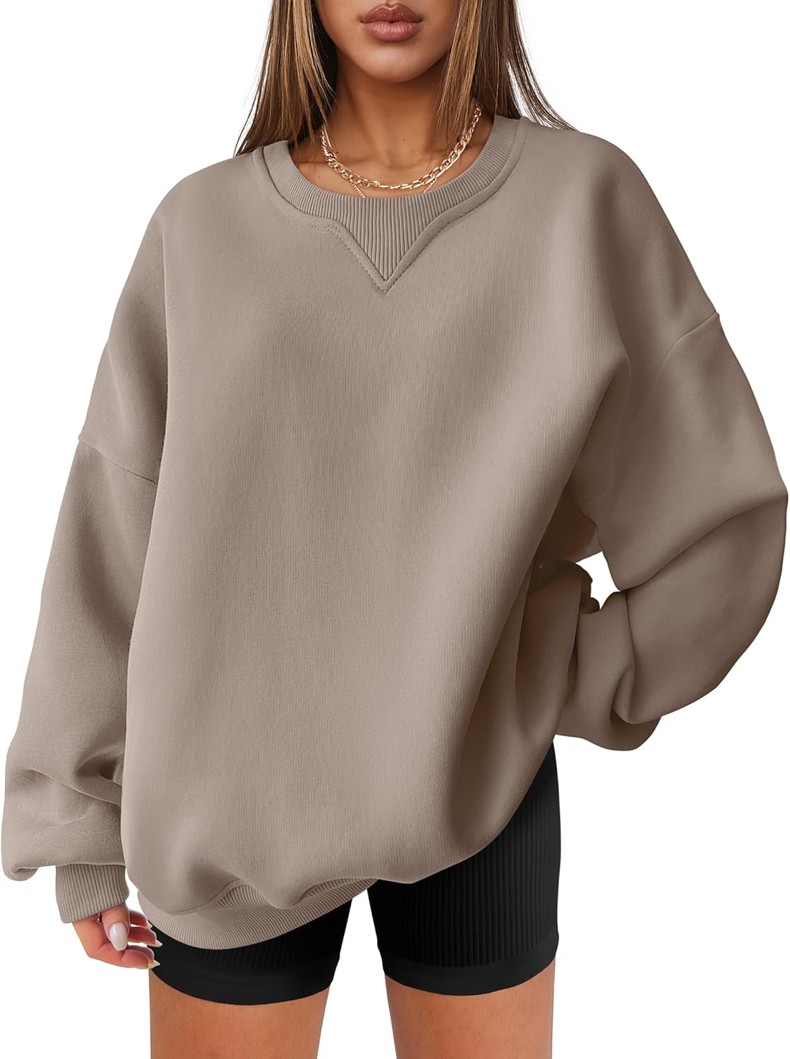 Oversized Sweatshirts for Women - Cozy Fleece Pullover Style