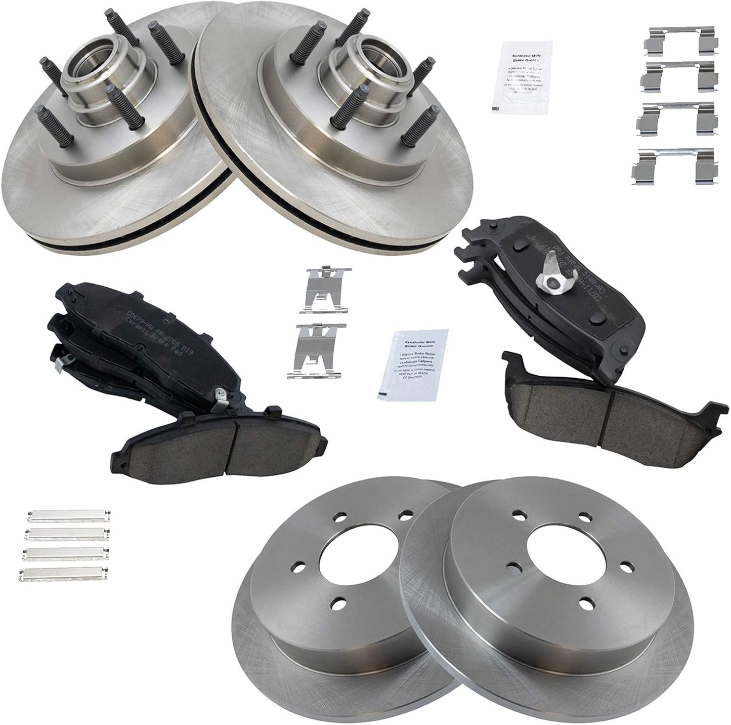 TRQ Brake Pad & Rotor Kit for 2000-2004 Ford F-150 Models