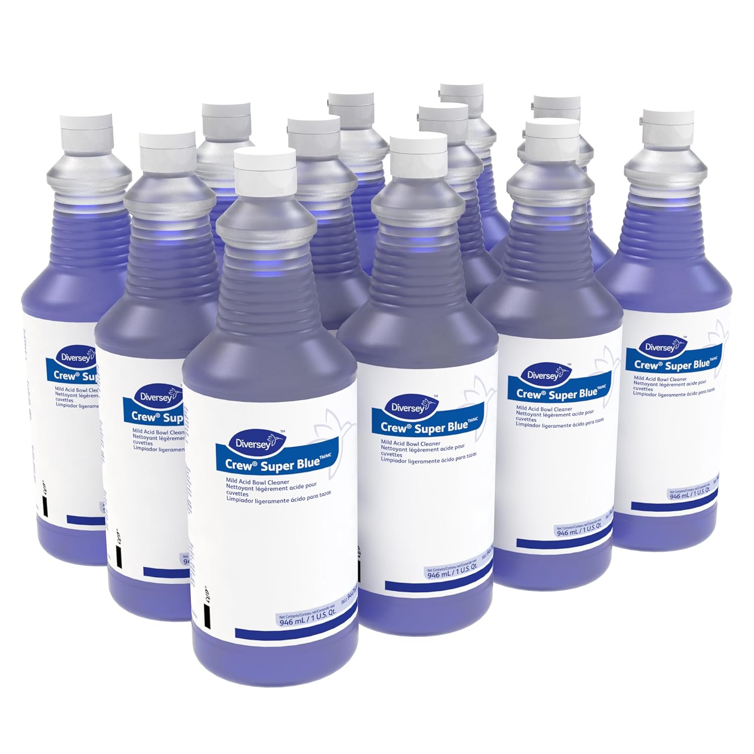 Diversey CREW Super Blue Mild Acid Toilet Bowl Cleaner 32-Oz