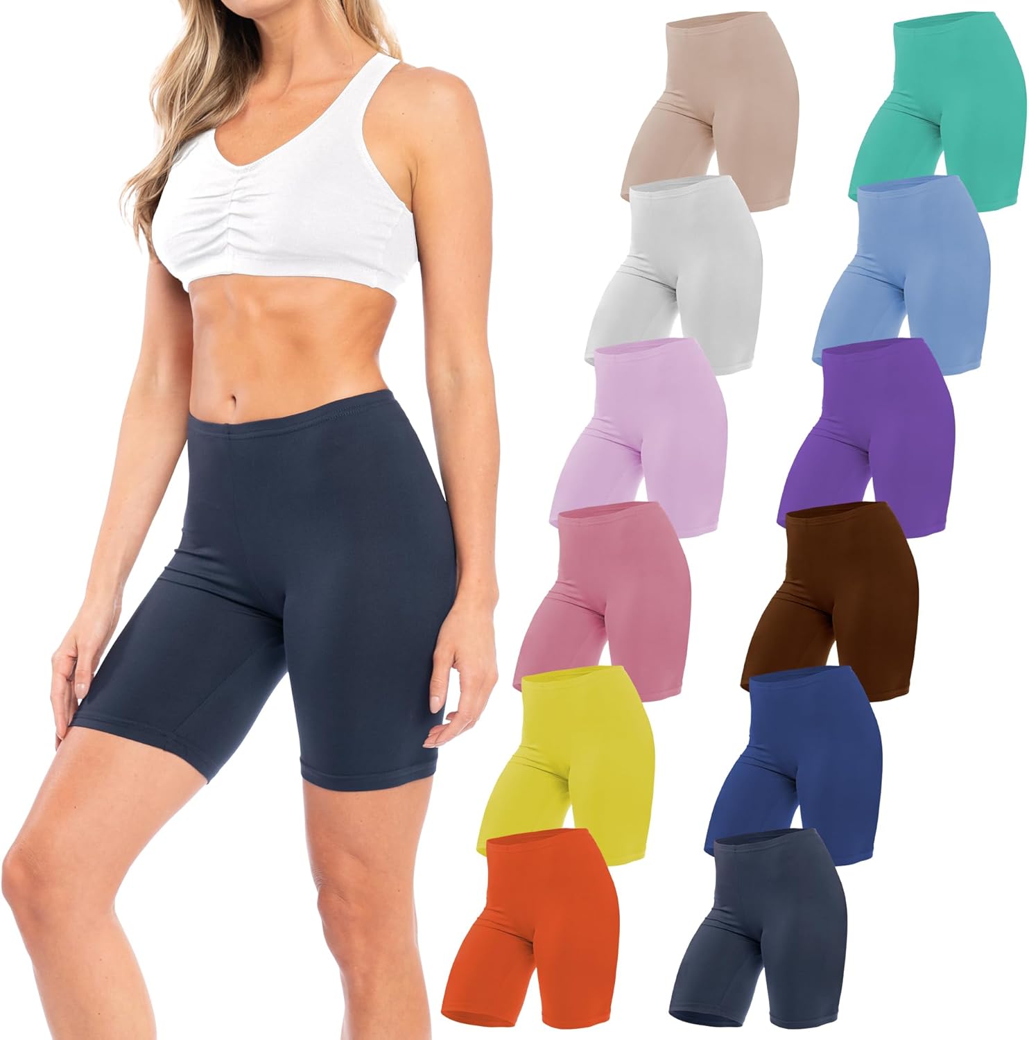 Sexy Basics Womens Ultra Soft Yoga Bike Short for Comfort