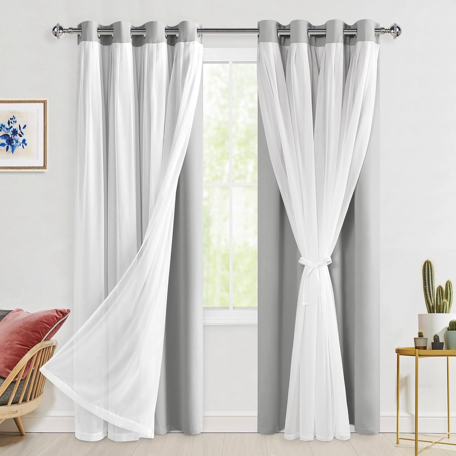 Hiasan Blackout Curtains with Sheer for Elegant Home Decor