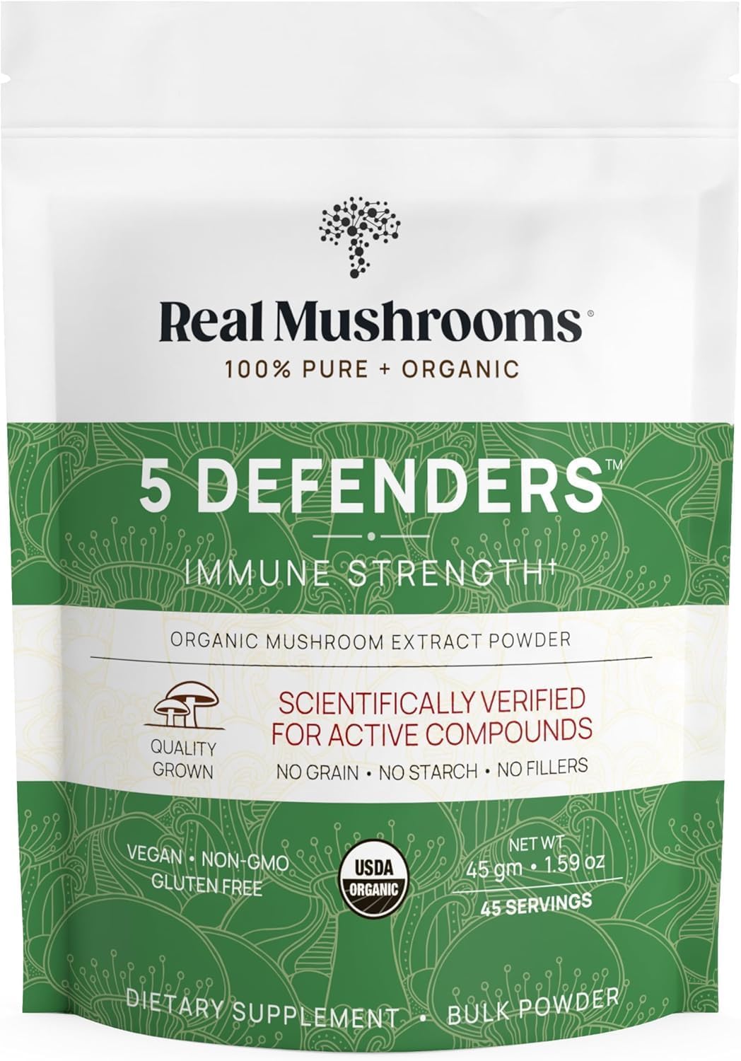 5 Defenders Mushroom Complex for Wellness Support - 45 Servings