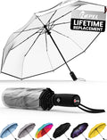 REPEL Windproof Travel Umbrella - Compact & Withstands Winds up