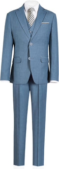Boys' Formal Slim Fit Suit Set - Adjustable Waist, Complete