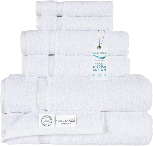 100% Turkish Cotton 6-Piece Towel Set for Luxurious Comfort