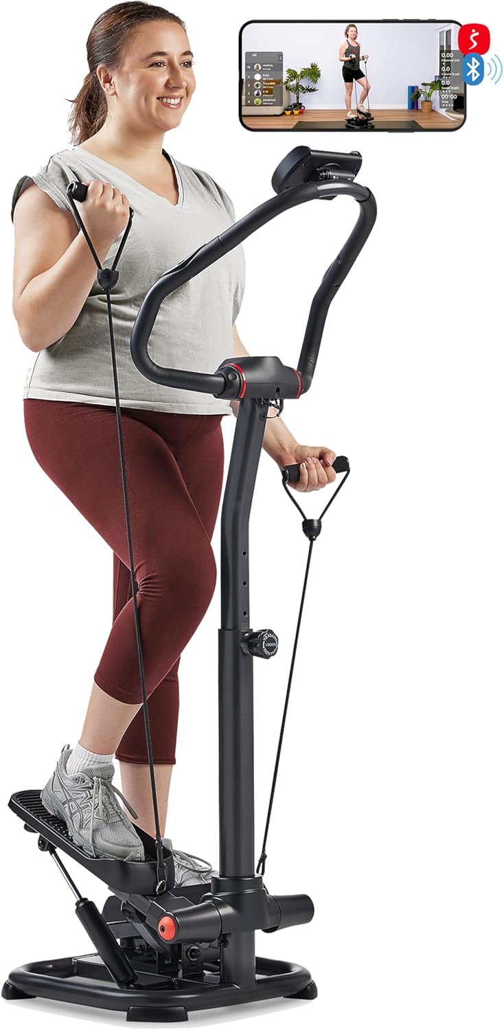 Premium 2-in-1 Power Stepper with Resistance Bands and Bluetooth