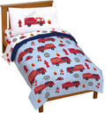 Jay Franco Trend Collector Go Fire Truck Go 4 Piece Toddler Bed Set