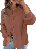 Women's Long Sleeve Chunky Knit Cardigan Sweater - Fall Staple