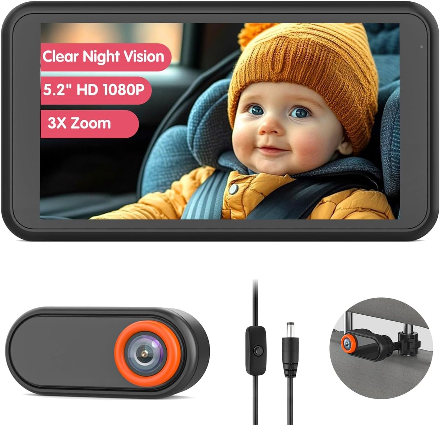 LUCKVIEW Baby Car Camera - Keeping Backseat Safe!
